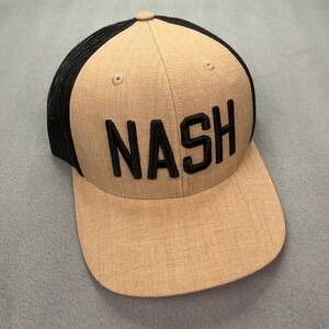 The Nash Collection by Revv Trucker Hat One Size Tan Black Nash Embroidery Cap